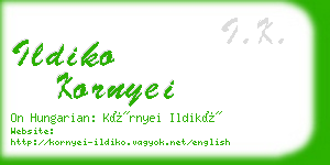 ildiko kornyei business card